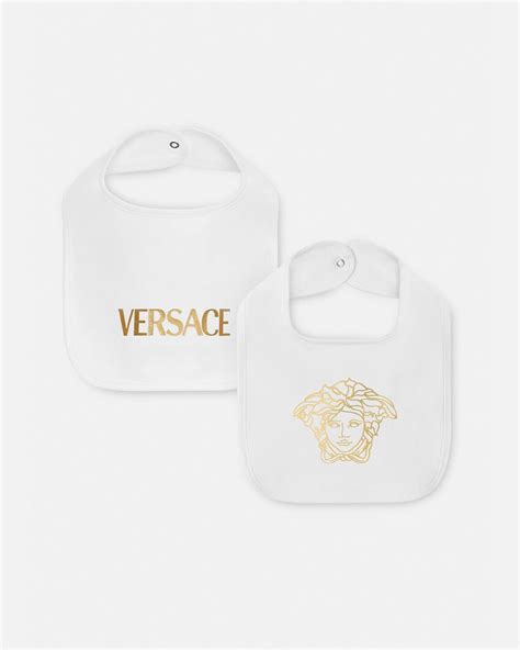 completo versace bimba|Medusa Baby Bib Set White,Print .